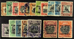 1918 (Aug) Red Cross Complete Set With Both 5c, SG 214/234, Fine Used. Cat £2038 (18 Stamps) - North Borneo (...-1963)