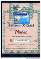ETIQUETTES + TIMBRE OBLITERE -Ouzera - Briefmarken