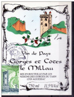 ETIQUETTES + TIMBRE OBLITERE -Millau - Briefmarken
