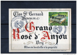ETIQUETTES + TIMBRE OBLITERE -rosé D'anjou - Briefmarken