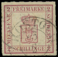 ALLEMAGNE (ANCIENS ETATS) MECKLEMBOURG-SCHERWIN 5 : 2s. Lie De Vin, PERCE En LIGNES, Obl., TB - Mecklenburg-Schwerin