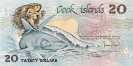 Cook Islands 20 Dollars, P-5a (1987) - UNC - CAA000162 - RARE NOTE - Cook Islands