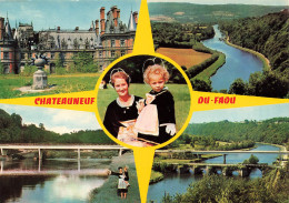 [-5%] FRANCE - Châteauneuf Du Faou - Le Château De Laz - La Coiffe Du Pays - Le Canal De Nantes à Brest - Carte Postale - Châteauneuf-du-Faou