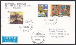 FFC0126 Lufthansa First Flight Cover, FFC, Boeing 727, Oslo - Munich, Premier Vol - Briefe U. Dokumente
