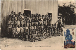 Delcampe - PC TCHIMPEZE ECOLE INDIGENE GABON ETHNIC TYPE (a27918) - Gabun