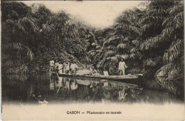 Delcampe - PC MISSIONARIES EN TOURNEE GABON (a27922) - Gabun