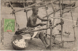 Delcampe - PC FORTIER TISSERAND FRENCH GUINEE AFRICA ETHNIC TYPES (a25598) - Französisch-Guinea
