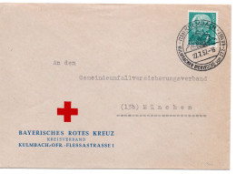 69333 - Bund - 1957 - 7Pfg Heuss I A DrucksBf (Klappe Fehlt) KULMBACH - KULMBACHER BIERWOCHE ... -> München - Beers