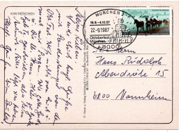 69368 - Bund - 1987 - 60Pfg Wildpferde EF A AnsKte SoStpl MÜNCHEN - OKTOBERFEST ... -> Mannheim - Beers