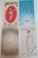 LOT DE 5 CARTES PARFUMEES PIVERLORD CIEL D'ETE AMOURETTE CLARTE  PIVER ODE A L'AMOUR - Sin Clasificación