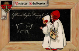 Deutscher Schulverein Sign Reckziegel Schwein I-II Cochon - 1900-1949