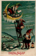 Zwerg Neujahr Präge-AK I-II Bonne Annee Lutin - Other & Unclassified