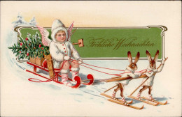 Weihnachten Engel Präge-AK I-II Noel Ange - Other & Unclassified