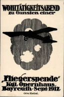 WK I Bayreuth Wohltätigkeitsabend Zu Gunsten Einer Fliegerspende 1917 Sign. Keitel, Otto I-II - War 1914-18