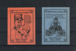 WK II Saarabstimmung Lot Mit 2 Spenden-Vignetten Saar-Verein Berlin - War 1939-45