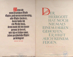 Propaganda WK II Lot Mit 4 Plakaten (ca 23 X 35 Cm) Wochenspruch Der NSDAP Zentralverlag Der NSDAP München II (z.T. Kl.  - War 1939-45