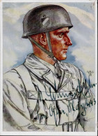 Willrich, Wolfgang E5 Oberleutnant Schmidt Mit Original UNTERSCHRIFT II Klebe- U. Papierrest - War 1939-45