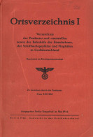 Buch WK II Ortsverzeichnis I Postämter, Bahnhöfe Und Flughäfen In Großdeutschland 1944 II - 5. World Wars