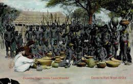 Kolonien Deutsch-Südwestafrika Stpl. Keetmanshoop 1906, Ovambo Eingeborene Beim Handel II (Ecken Bestoßen) Colonies - Ehemalige Dt. Kolonien