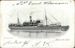 Kolonien Deutsch-Südwestafrika Stpl. Lüderitzbucht 1902, Woermann Linie II (Ecken Bestoßen) Colonies - Ehemalige Dt. Kolonien