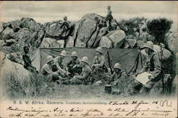 Kolonien Deutsch-Südwestafrika Stpl. Lüderitzbucht 21.1.1906, Omaruru Erstürmte Hererostellung I-II (fleckig) Colonies - Ehemalige Dt. Kolonien
