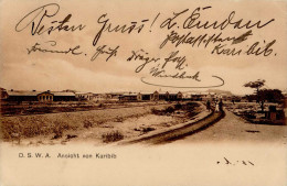 Kolonien Deutsch-Südwestafrika Stpl. Okahandja 1908, Ansicht Von Karibib I-II Colonies - Ehemalige Dt. Kolonien
