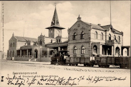 Kolonien Deutsch-Südwestafrika Stpl. Swakopmund 16.6.1904, Bahnhofsgebäude I-II Colonies - Ehemalige Dt. Kolonien