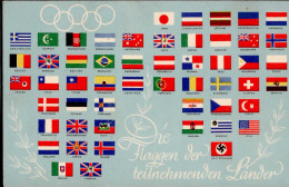 BERLIN OLYMPIA 1936 WK II - Die FLAGGEN Der Teilnehmenden Länder I-II - Olympic Games