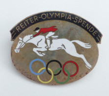 Olympiade 1936 Berlin Abzeichen Reiter Olympiade Spende II - Olympic Games