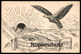 Delcampe - ALTE POSTKARTE WARENDORF DIE ERSTEN EINJÄHRIGE AUFBAUSCHULE 1925 HOFFNUNG ADLER Abschluss Studentica Couleurkarte - Warendorf