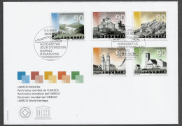 SWITZERLAND First Day Cover - 2003 UNESCO World Heritage Sites - FDC (CB#01-17) - Brieven En Documenten