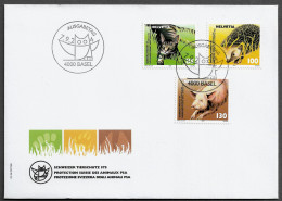 SWITZERLAND First Day Cover - 2004 Swiss Animal Protection - FDC (CB#01-22) - Brieven En Documenten