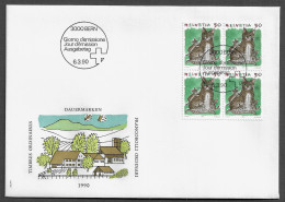SWITZERLAND First Day Cover - 1990 Definitive Issue CAT - BLOCK FDC (CB#01-33) - Brieven En Documenten