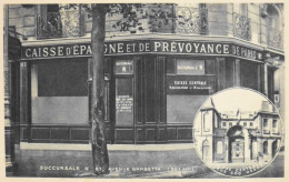 Delcampe - CPA. PARIS XXe Arrt. > Succursale De La Caisse D'Epargne - 83 , Avenue Gambetta - TBE - Paris (20)