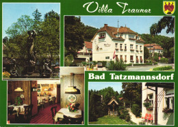 BAD TATZMANNSDORF , OBERWART, BURGENLAND , MULTIPLE VIEWS, ARCHITECTURE, SCULPTURE, RESTAURANT, FLAG, AUSTRIA, POSTCARD - Oberwart