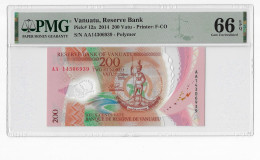 Vanuatu 200 Vatu 2014 Unc PMG 66 EPQ Pn 12a.2 - Autres - Océanie