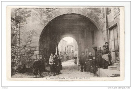 Delcampe - CPA 11 Aude : Cuxac D'Aude : Portail De Saint Martin : Belle Animation - Sonstige & Ohne Zuordnung