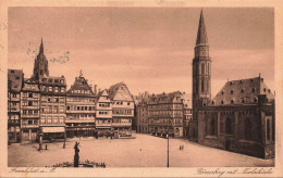 [-5%] ALLEMAGNE - Frankfurt Am Main - Romerberg Mit Nicolaikirche - Carte Postale Ancienne - Frankfurt A. Main