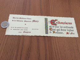 Delcampe - Calendrier 1982 ROUSSEL ROUEN (76) "Papeterie MARY Fougères (35) - L’enthousiasme Est De Tous Les ...- Mme De Staël" - Kleinformat : 1981-90