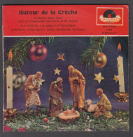 Disque Vinyle 45t - Autour De La Crèche - Orchestre Santa Claus - Chants De Noel