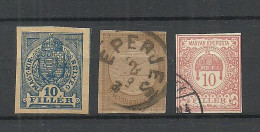 UNGARN HUNGARY, Postal Stationery Out Cuts, 3 Pcs - Autres & Non Classés