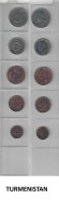 Turkmenistan Full Coins Set 1993 UNC - Turkmenistan