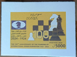 Delcampe - Syria NEW MNH 2024 Block -  100th Anniversary Chess Federation - Souvenir Sheet - Syrien