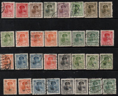 Luxembourg, Luxemburg,1921 - 1927, LOT AUS MI121,122 -133,140,141,152-155,161,G-D, CHARLOTTE, GESTEMPELT, OBLITERE - 1921-27 Charlotte Front Side