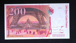 Billet, Deux Cents, 200 Francs, Eiffel, 1996, 2 Scans, Frais Fr 2.15 E - 200 F 1995-1999 ''Eiffel''