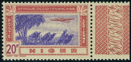 Neuf Sans Charnière N° 16a, 20F Double Impression Du Centre, TB, Signé Brun - Other & Unclassified