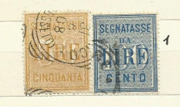 SEGNATASSE SERIE LIRE 50 E 100 GROSSETO 1908 - Postage Due