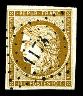 N°1a, 10c Bistre-brun Obl Pc '1173'. TB (signé Brun)  Qualité: Oblitéré  Cote: 475 Euros - 1849-1850 Ceres