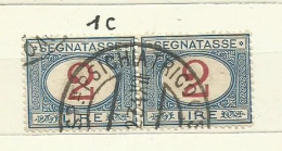 SEGNATASSE LIRE 2 COPPIA ANNULLO OSP. PSICHIATRICO PISTOIA - Postage Due