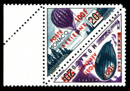 N°61a/62a, 100F Sur 20F: Paire Avec Double Surcharge Se Tenant, Bdf, R.R. SUP (signé Brun/certificat)  Qualité: **  Cote - Airmail